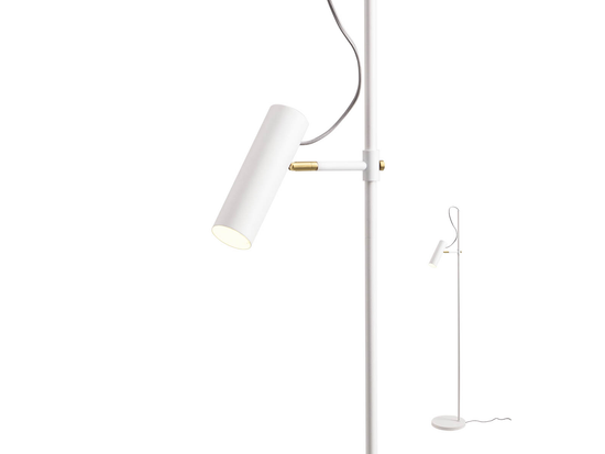 Stojacia lampa Pivot biela, GU10, 154cm