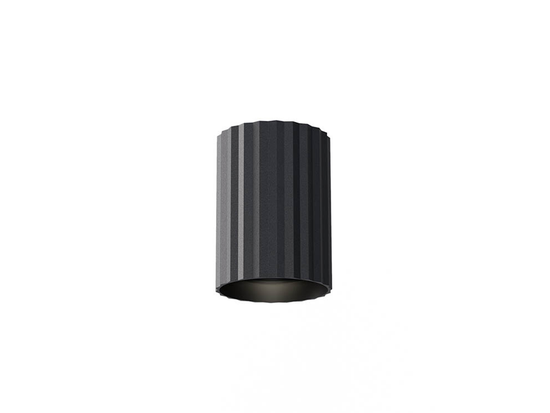 Stropné svietidlo Delphi matne čierne, GU10, ø7cm