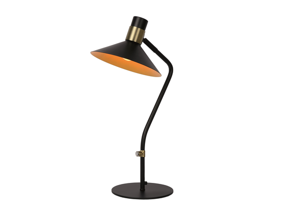 Stolná lampa Pepijn, čierna, E14, 45cm