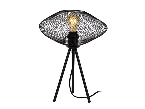 Stolná lampa Mesh čierna, E27, 41cm