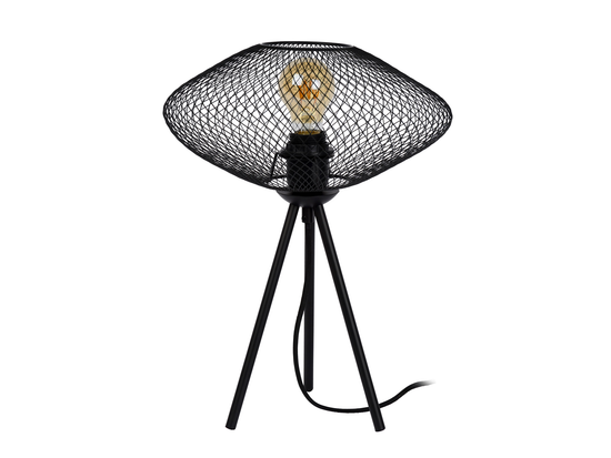Stolná lampa Mesh čierna, E27, 41cm