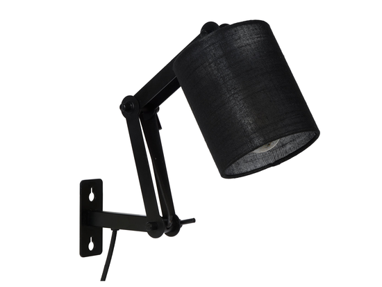 Nástenné svietidlo Tampa čierne, E27, 48,5 cm