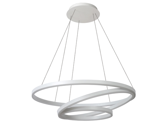 Závesné LED svietidlo Triniti biele, 32W, 42W, 62W, 3000K, ø80cm