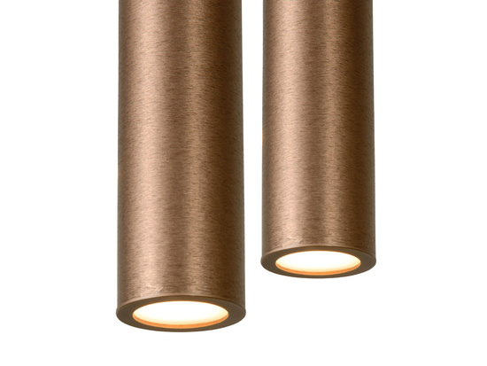 Závesné LED svietidlo Lorenz hrdzavo hnedé, 6x4W, 3000K, 120cm