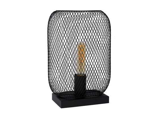 Stolná lampa Mesh čierna, E27, 33,5cm
