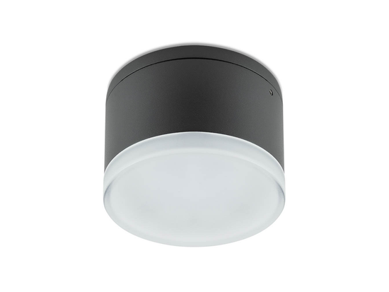 Stropné LED svietidlo Akron tmavo šedé, 9W, 3000K, ø10,8cm