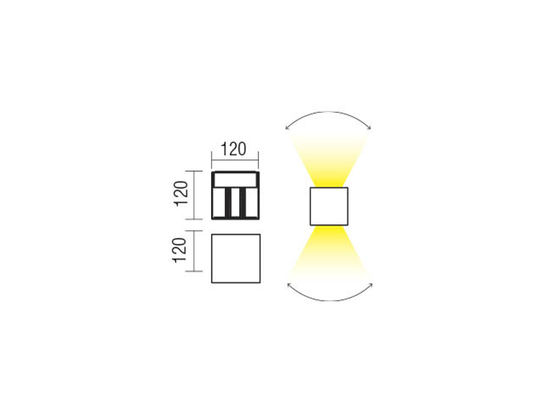 Nástenné LED svietidlo Vary matne biele, 2x10W, 3000K, 12cm