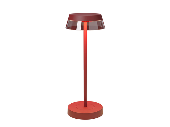 Stolná LED lampa Iluna rubínovo červená, 2,5W, 2700/3000K, 32cm