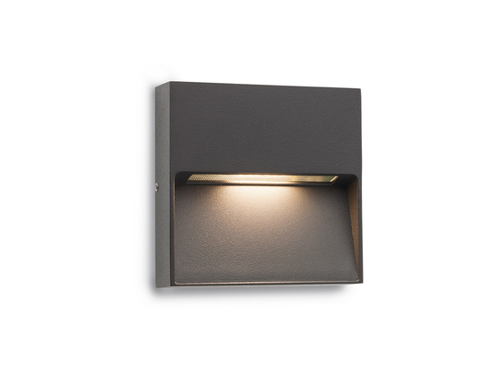 Nástenné LED svietidlo Even tmavo šedé, 3W, 3000K, 10cm