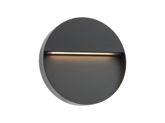 Nástenné LED svietidlo Even tmavo šedé, 9W, 3000K, ø21,5cm