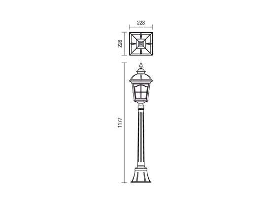 Stojacia lampa York čierno hnedá, E27, 117,7cm