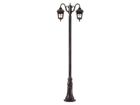 Stojacia lampa York čierno hnedé, 2xE27, 270cm