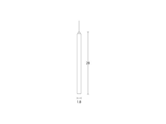 Závesné LED svietidlo biele, 3W, 3000K, 28cm