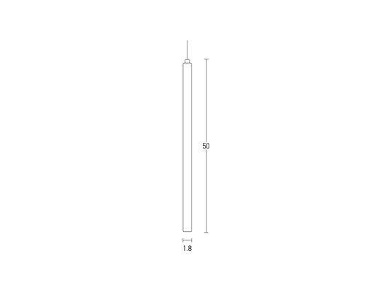 Závesné LED svietidlo biele, 3W, 3000K, 50cm