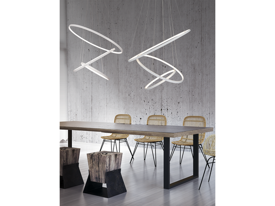 Závesné LED stmievateľné svietidlo biele, 135W, 3000K, 80cm