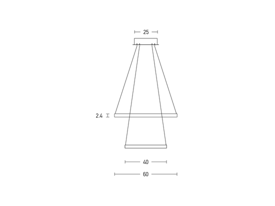 Závesné LED svietidlo biele, 75W, 3000K, ø60cm