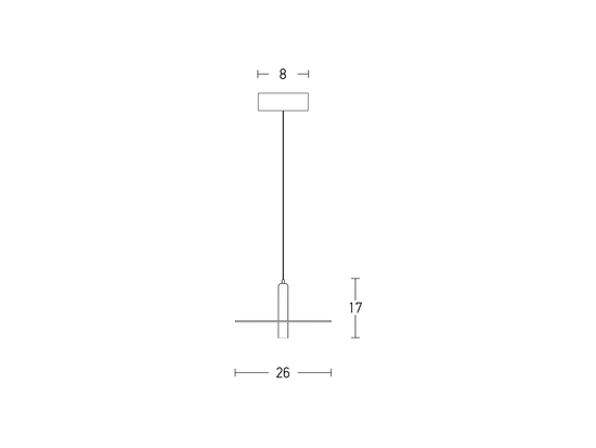 Závesné LED svietidlo biele, 7W, 3000K, 26cm