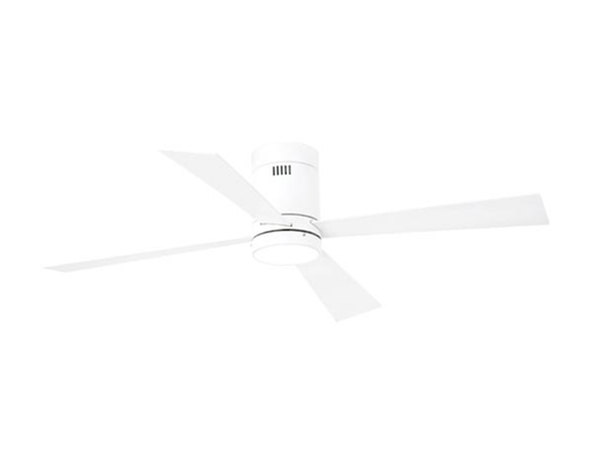 Stropný AC ventilátor s LED osvetlením, biela, javorové/biele lopatky ø124cm