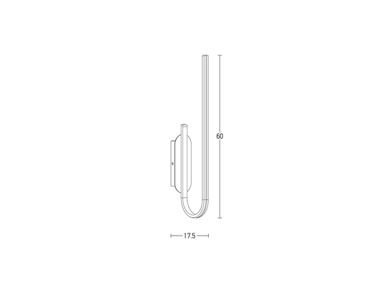 Nástenné stmievateľné LED svietidlo čierne, 18W, 3000K, 60cm