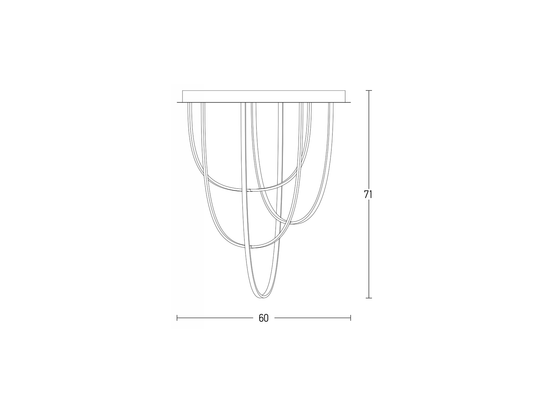 Stropné stmievateľné LED svietidlo biele, 80W, 3000K, 60cm