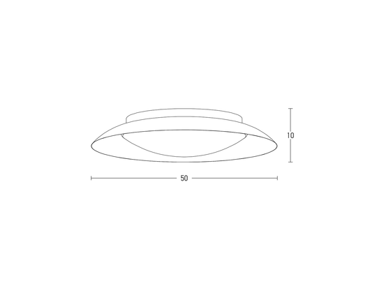 Stropné LED svietidlo čierno/zlaté, 28W, 3000K, ø50cm