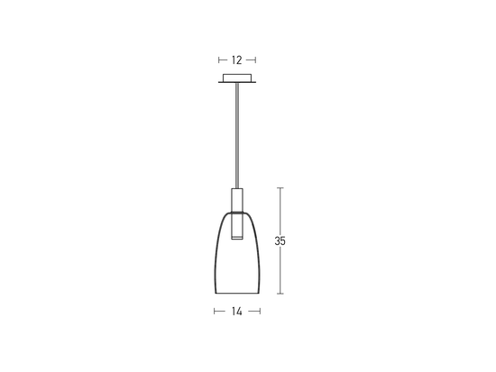 Závesné LED svietidlo dymovo šedé, 5W, 3000K, 35cm