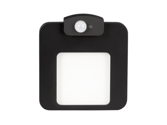 Svietidlo LED so snímačom do krabice LEDIX MOZA 230 V AC, čierne, teplá biela, IP20
