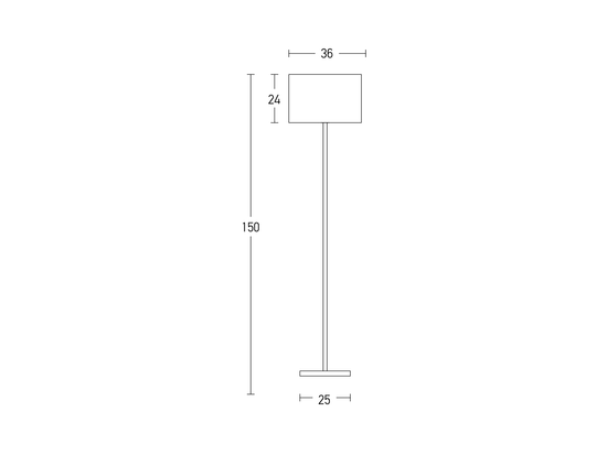 Stojacia lampa matne čierna, 1xE27, 150cm