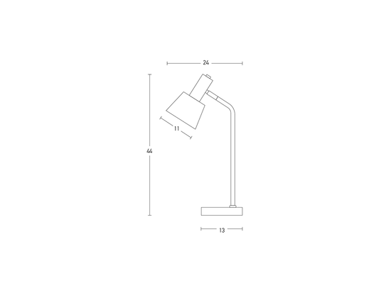 Stolná lampa sivá/zlatá, 1xE14, 44cm