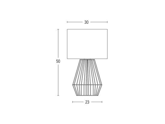 Stolová lampa béžová, 1xE27, 50cm