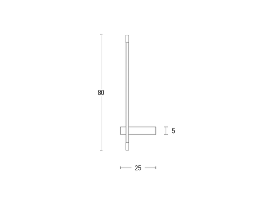 Nástenné LED svietidlo čierno / zlaté, 10W, 3000K, 80cm