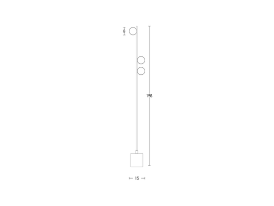 Stojacia lampa čierna/mramor, 3xG9, 156cm