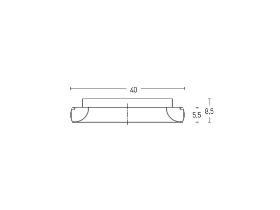 Stropné stmievateľné LED svietidlo biele, 30W, 3000K, 40cm