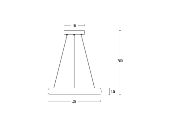 Závesné LED stmievateľné svietidlo kávovo hnedá, 30W, 3000K, ø40cm