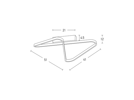 Stropné LED svietidlo biele, 38W, 3000K, 51cm