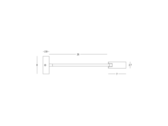 Nástenné LED svietidlo matne biele, 3W, 3000K, 26cm