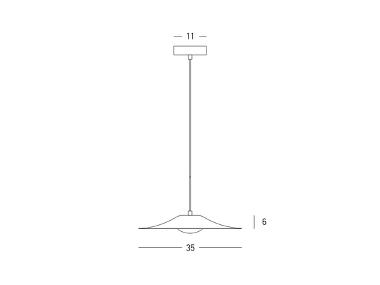 Závesné LED svietidlo biele, 10W, 3000K, ø35cm