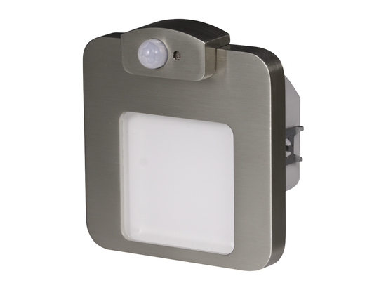 Svietidlo LED so snímačom do krabice LEDIX MOZA 230 V AC, kartáčovaná oceľ, neutrálna biela, IP20