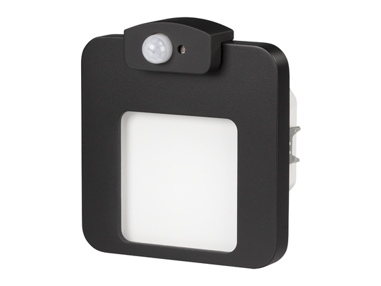 Svietidlo LED so snímačom do krabice LEDIX MOZA 230 V AC, čierne, teplá biela, IP20