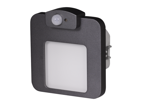 Svietidlo LED so snímačom do krabice LEDIX MOZA 230 V AC, grafit, studená biela, IP20