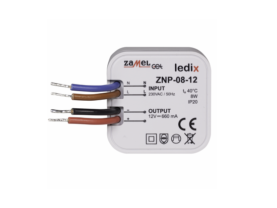 Napájací zdroj LEDIX ZNP-08-12 do krabice IP20
