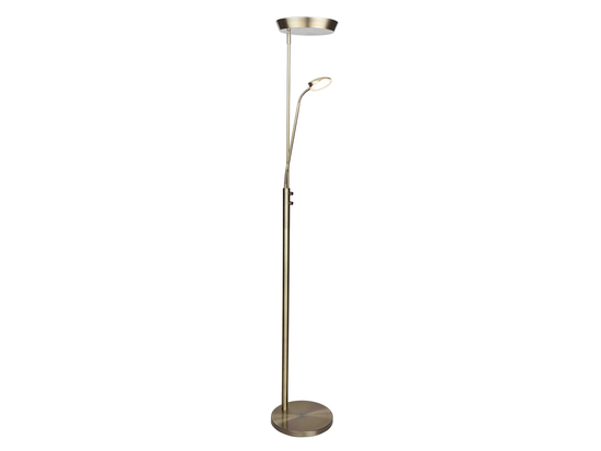 Stojacia LED lampa Vegas combi, zlatá, 20+5W, 180cm