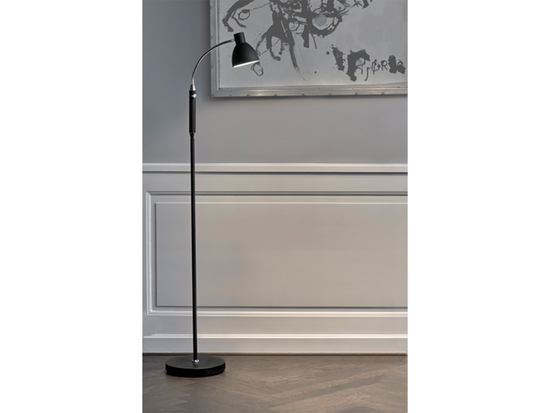 Stojacia lampa Hudson, čierna/chróm, 120cm