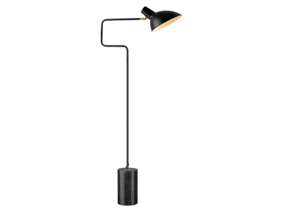 Stojacia lampa Metropola čierna/mramor, 138cm