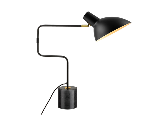Stolná lampa Metropola čierna/mramor, 58,5 cm