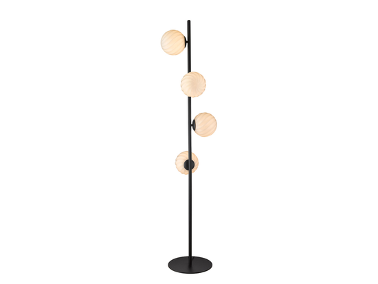 Stojacia lampa Twist 4L, čierna, 150cm