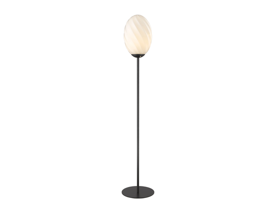 Stojacia lampa Twist, čierna, 145cm