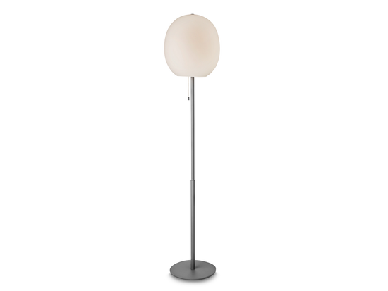 Stojacia lampa Wrong opálové sklo/sivá, 150cm