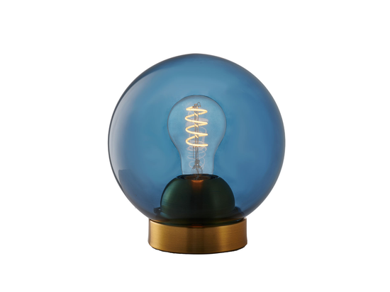 Stolná lampa Bubbles modrá, ø18cm