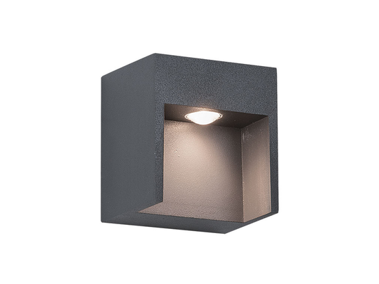 Nástenné LED svietidlo grafit, 3W, 3000K, 8cm